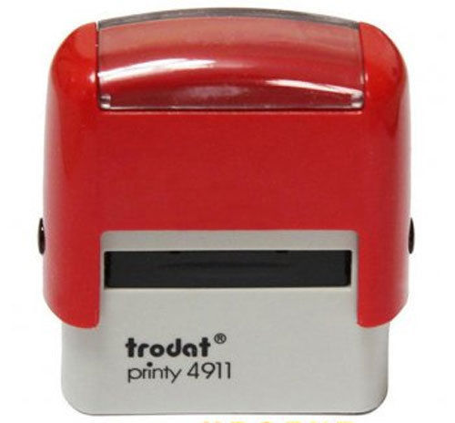 Custom Make Business Name Address Self Inking Ink Rubber Stamp Trodat 14x38mm