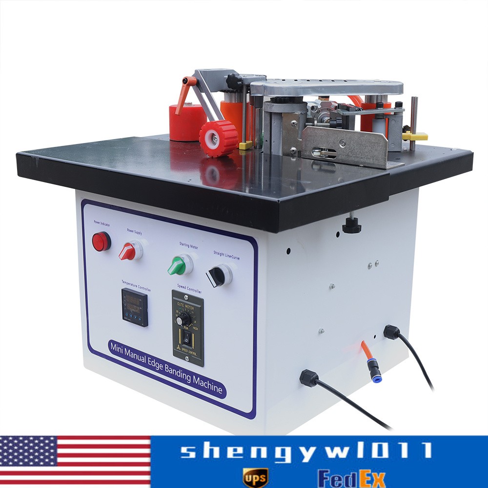 1200W Portable Edge Bander Machine Double Side Gluing Wood Banding Machine 110V