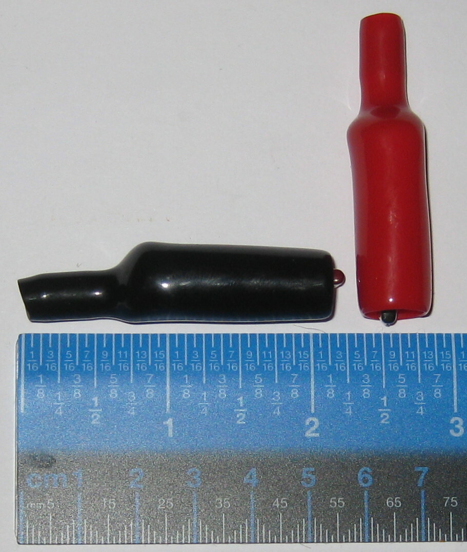 2 Pairs Insulated Heavy Duty Screw On Black and Red DMM Alligator Test Clips