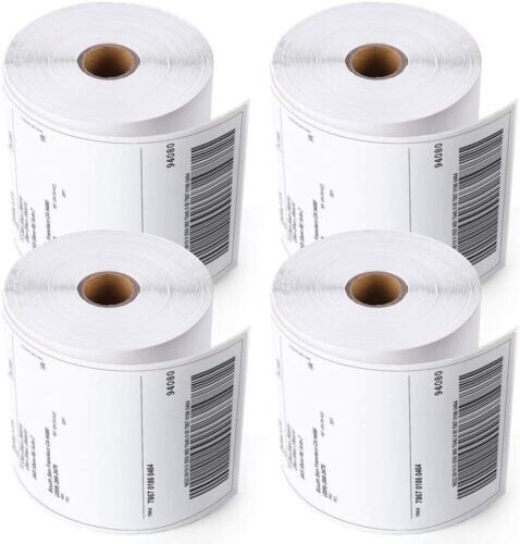 4 Rolls 4×6 Direct Thermal Shipping Labels – 250 per roll – 1000 labels