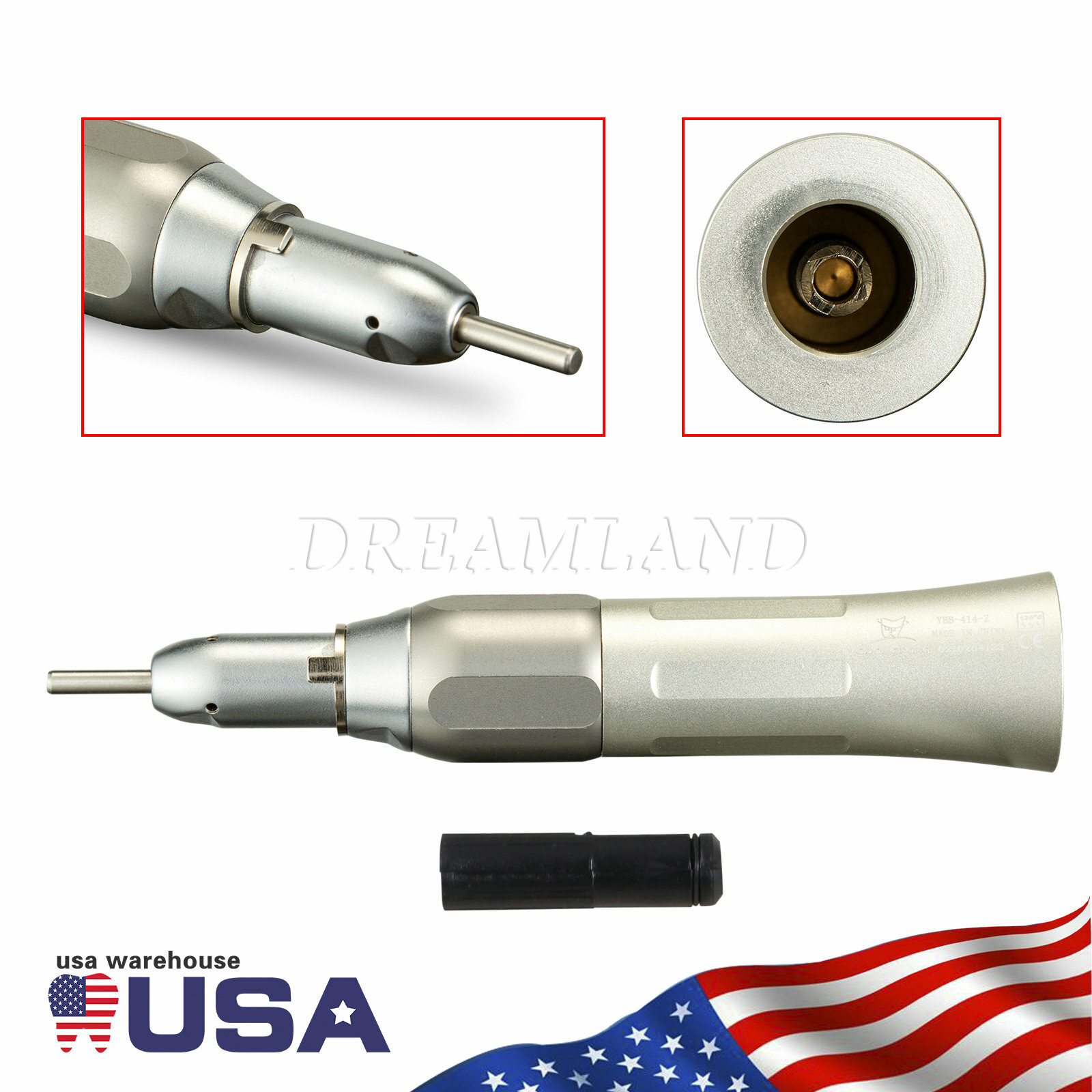 Dental Low Speed Handpiece 1:1 Direct drive Straight Nose Cone Fit NSK