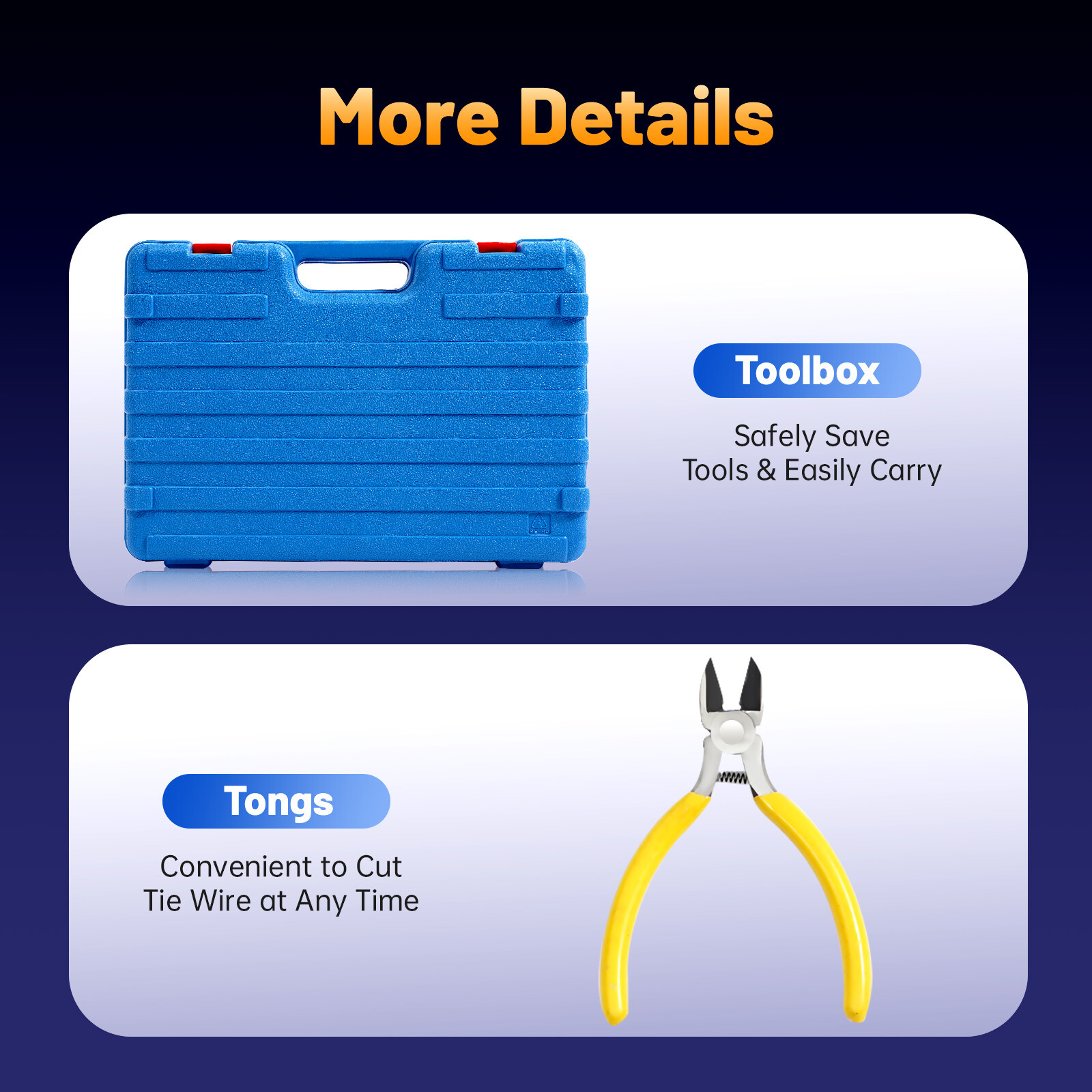 8-34mm Rebar Tier Tying Machine Rebar Tie Gun Automatic Steel Bar Rod Tying Tool