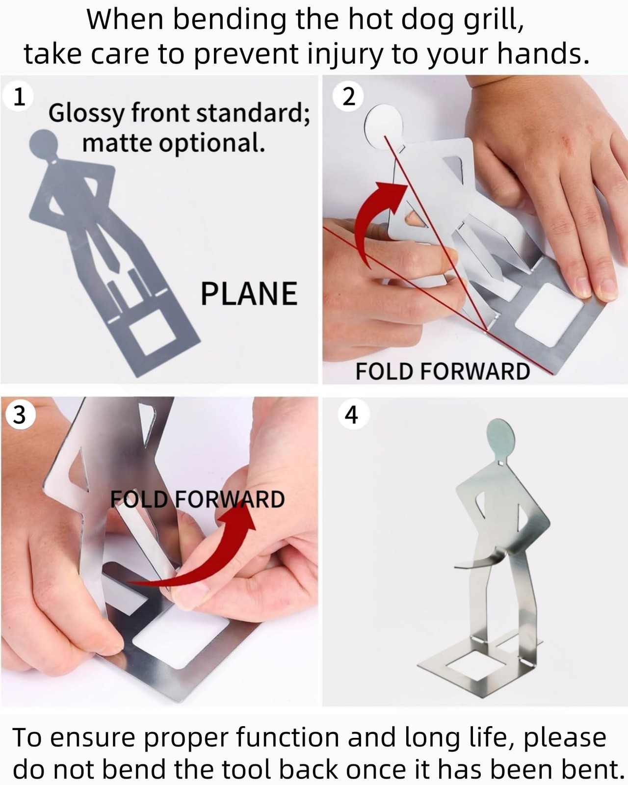 4PCS Funny Hot Dog Holder & Sausage Stand-Hot Dog Grill Holder Man-Standing Man