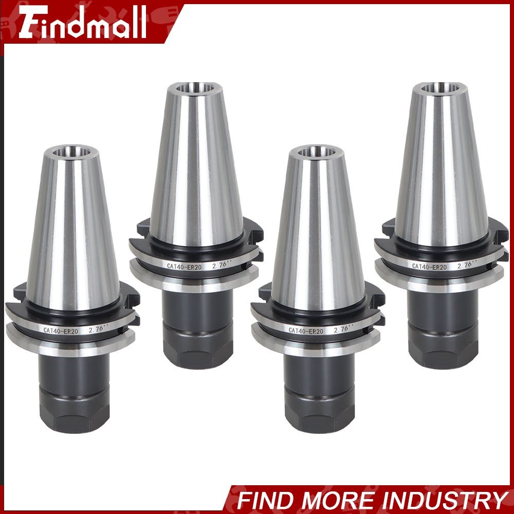 4Pcs CAT40-ER20 Collet Chuck 2.76″Gage Length Runout Chucks Tool Holder