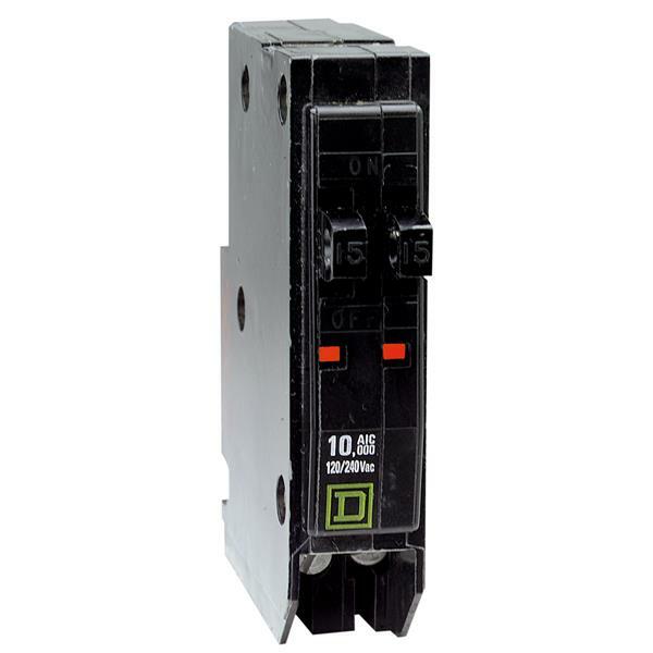 (10)- Square D QO 15A/15A Single-Pole Tandem Circuit Breaker QO1515CP