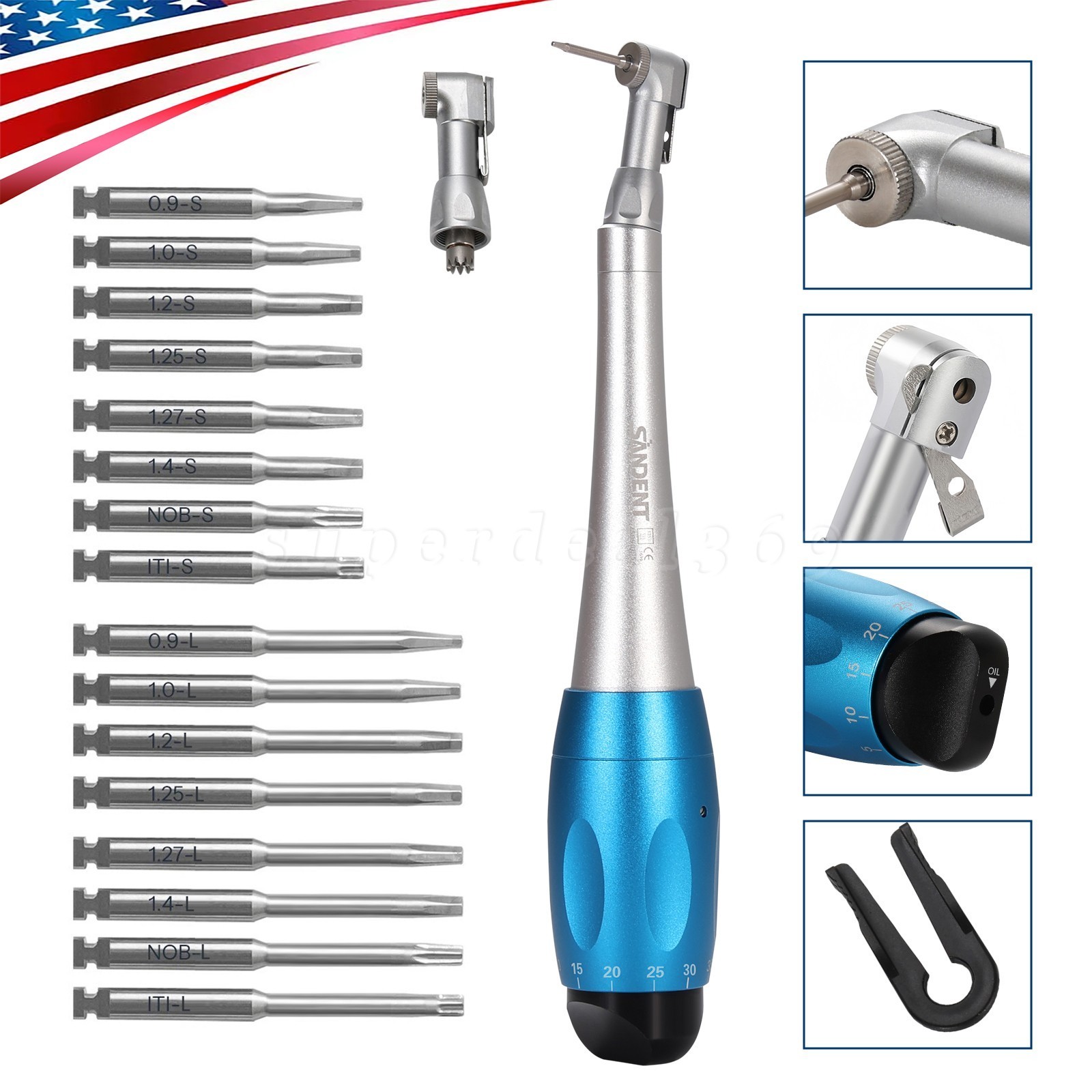 50Pc Dental Diamond Bur FG Straight Flat End SF-31 Standard for High-speed Drill