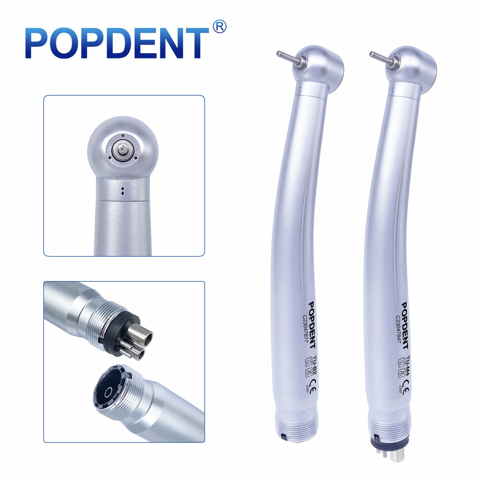 POPDENT E-generator Dental LED Fiber Optic /High Speed Handpiece 2/4 hole FDA