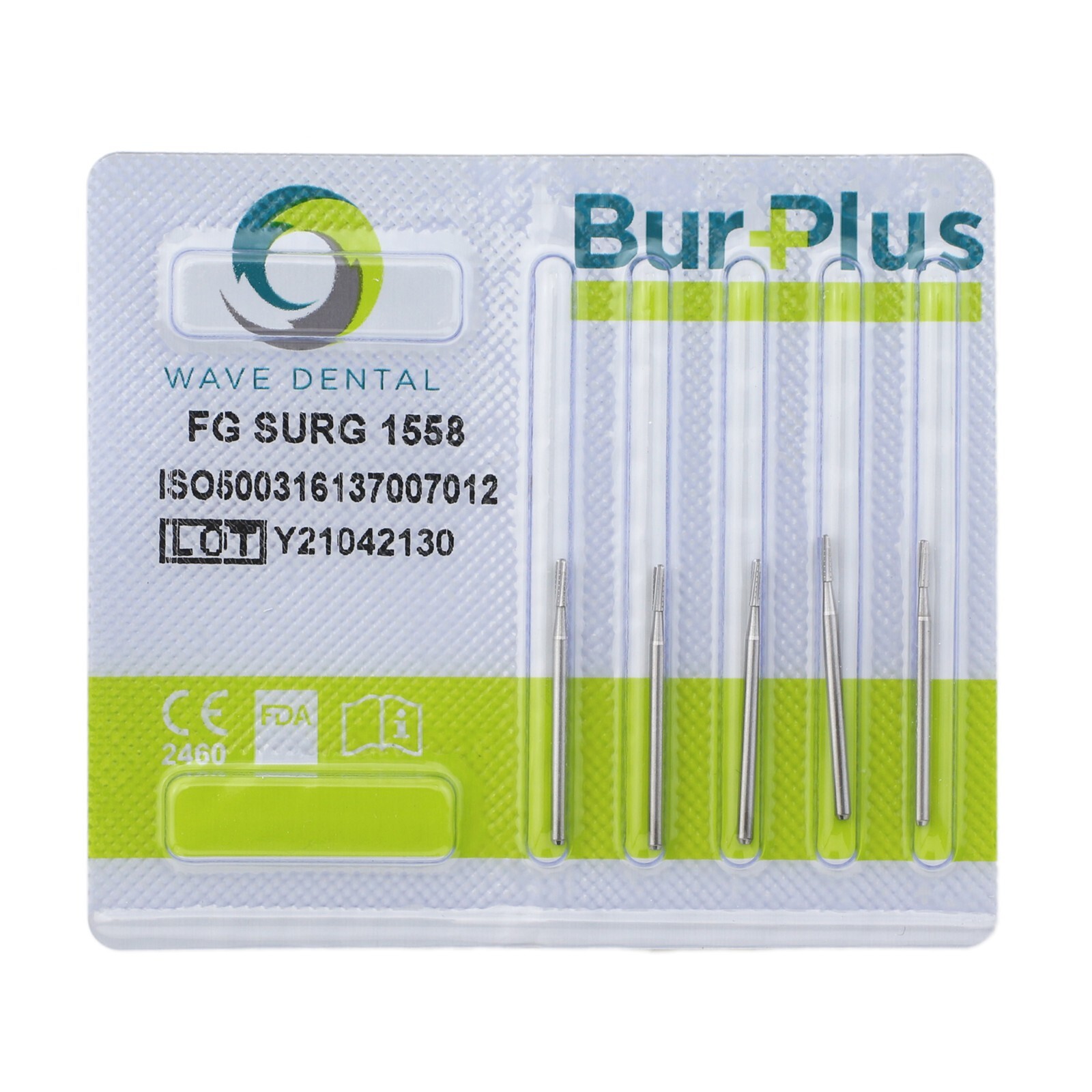 WAVE Dental Surgical Carbide Burs 1557 1558 FG Bur Domed Fissure Cross Cut 25mm