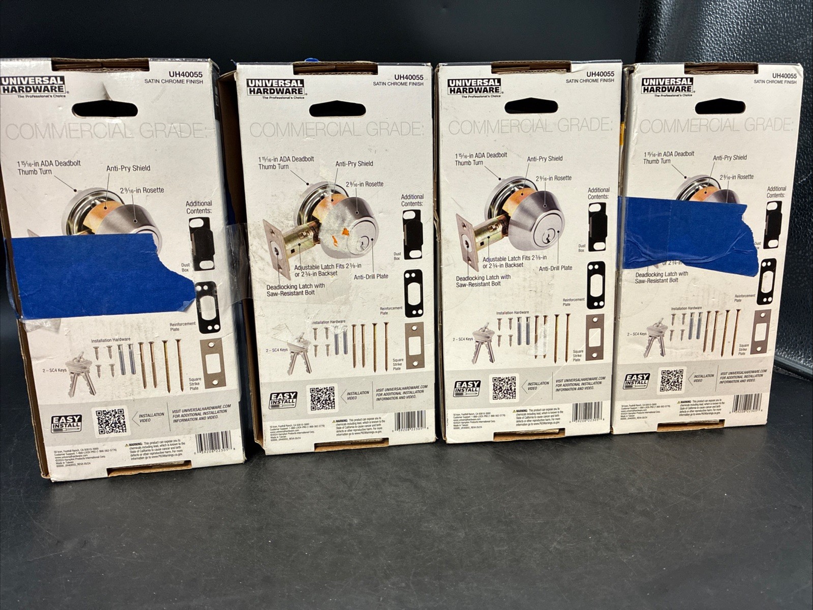 Commercial Single Cylinder Deadbolt Universal Hardware UH40055 Lot of 4
