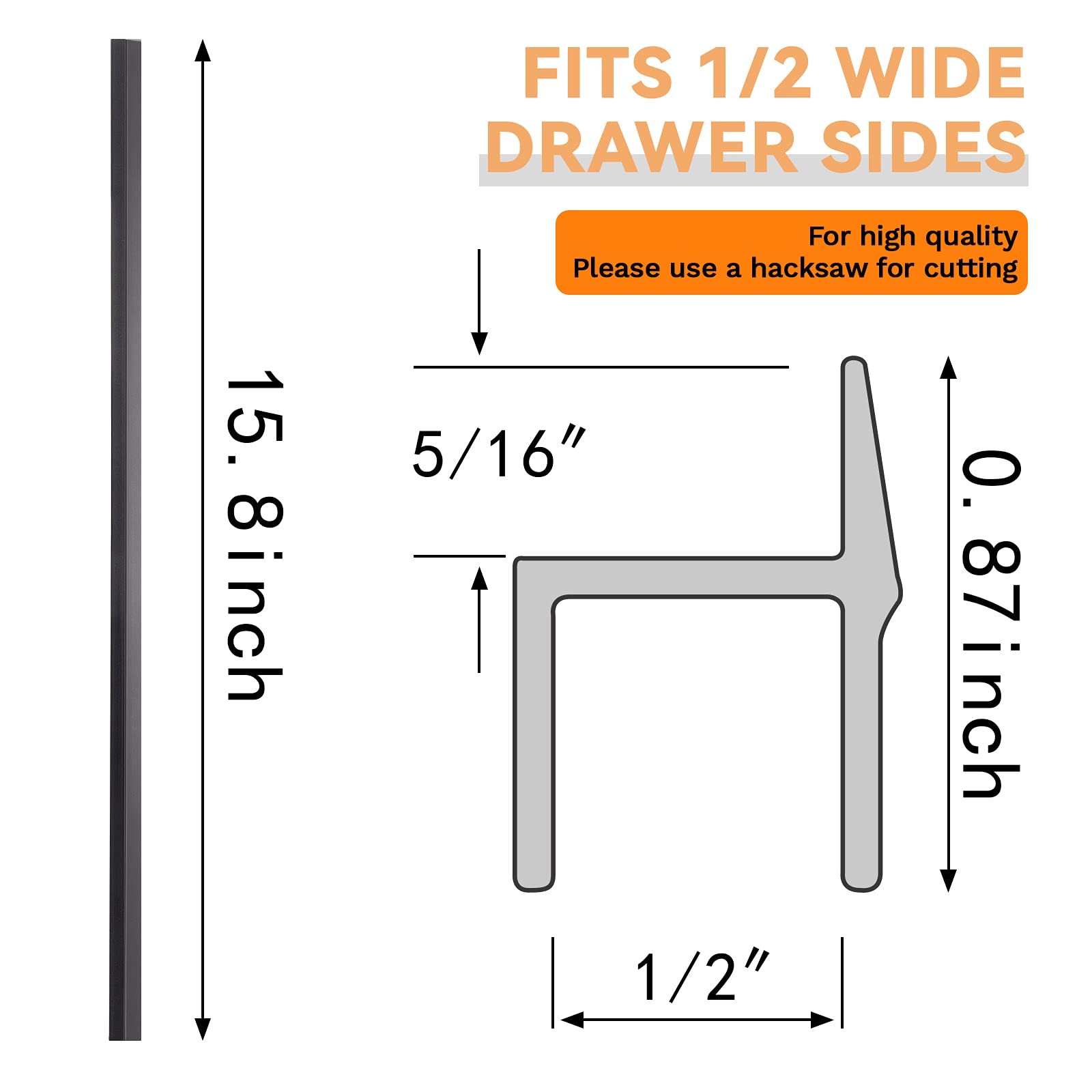 6 Pcs File Cabinet Rails PVC Hanging Black Document Cabinet Rails for Drawer …