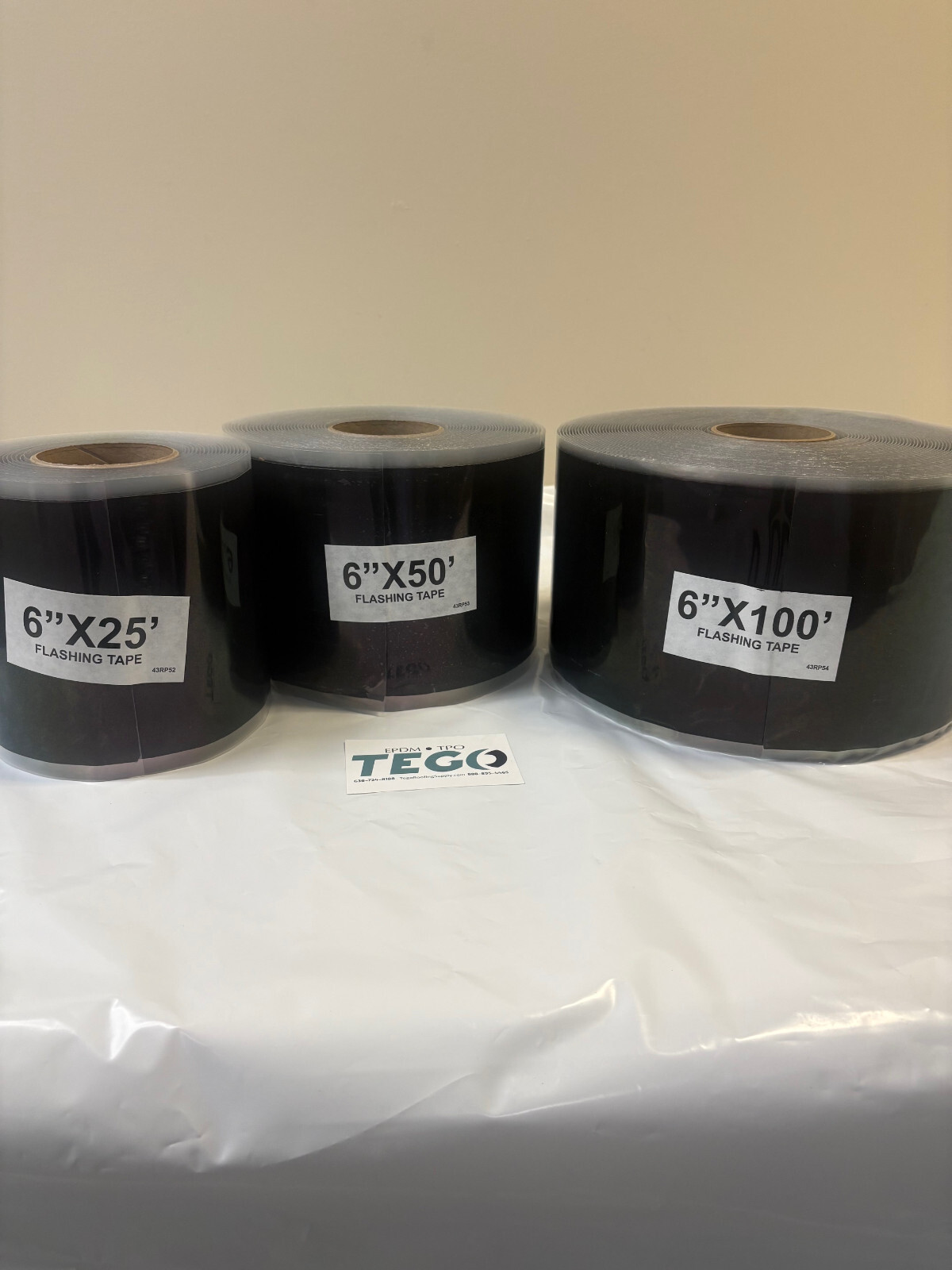 1 roll 6″ x 20′ EPDM Black Roofing UNCURED FLASHING tape for repairs, RV, home