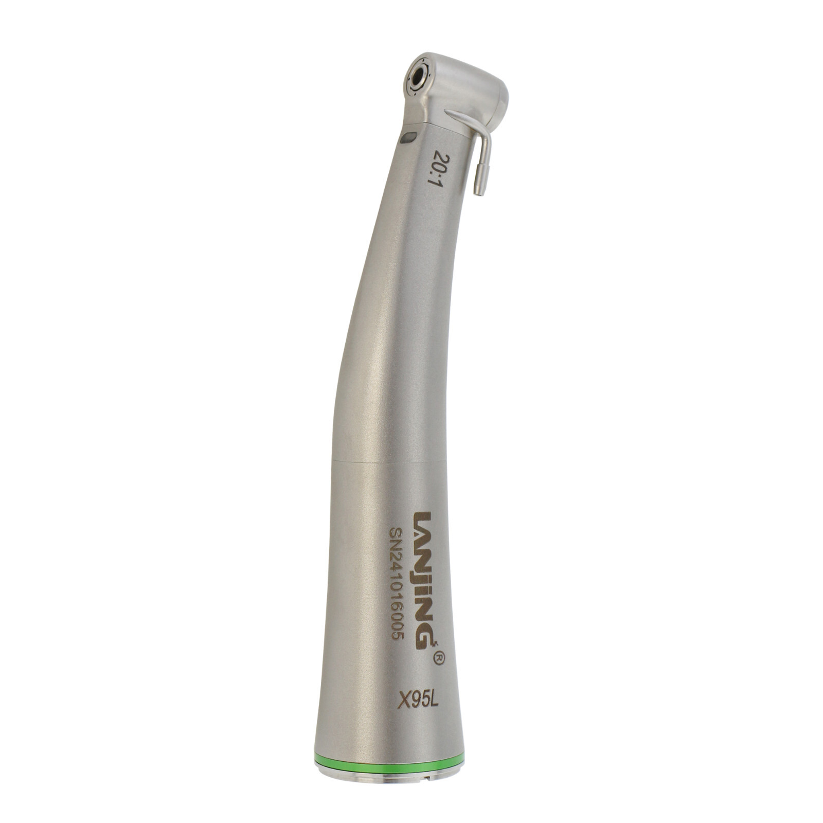 Dental 20:1 LowSpeed Handpiece LJ-201CAB Contra Angle MiniHead Fiber Optic 75Ncm