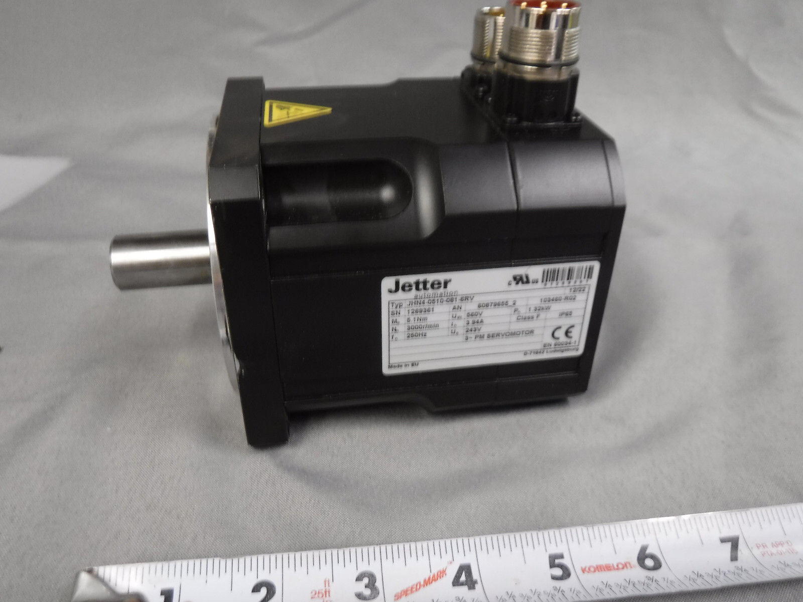 Jetter Servo Motor 3 Phase 5.1 NM 3000 r/min 250hz Class F 1.32 KW 560v 19mm
