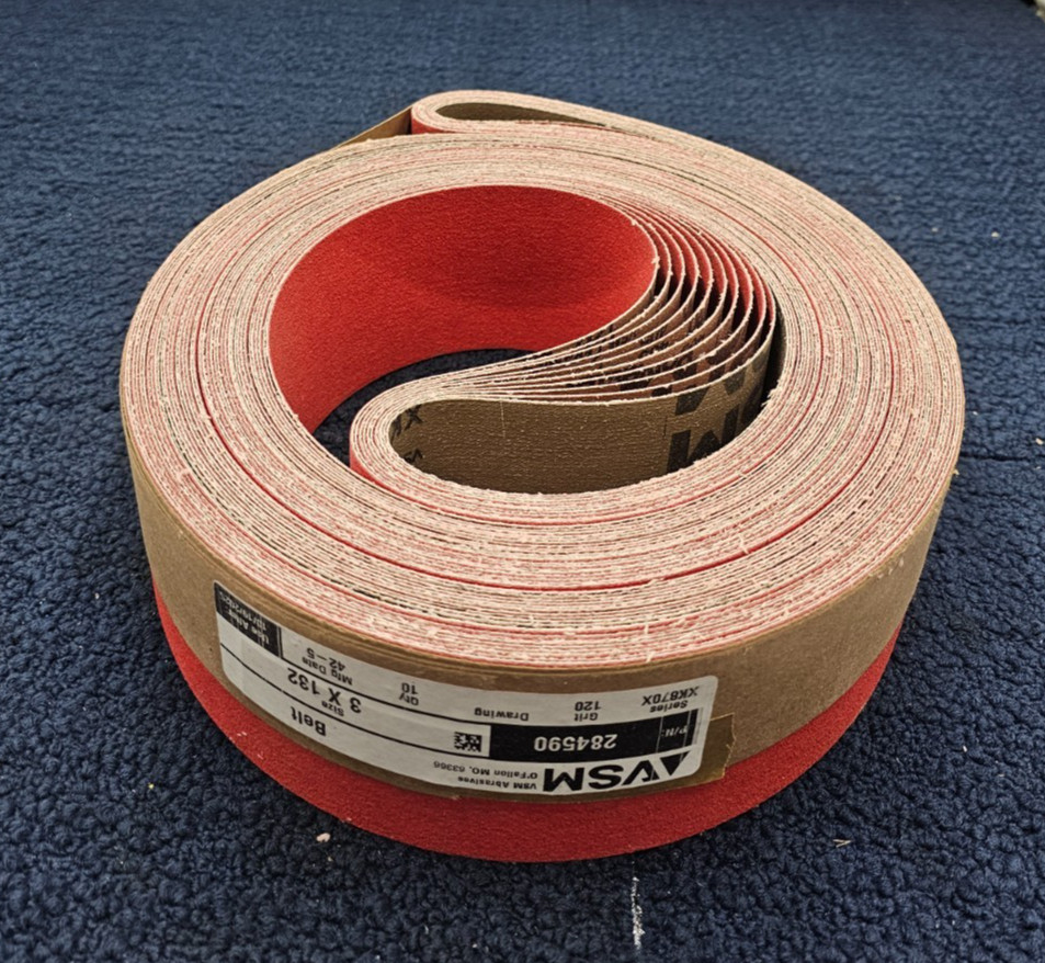 (QTY 10) VSM 284590: 3″ x 13″ Ceramic Abrasive Belt 120 Grit, XK870X Series
