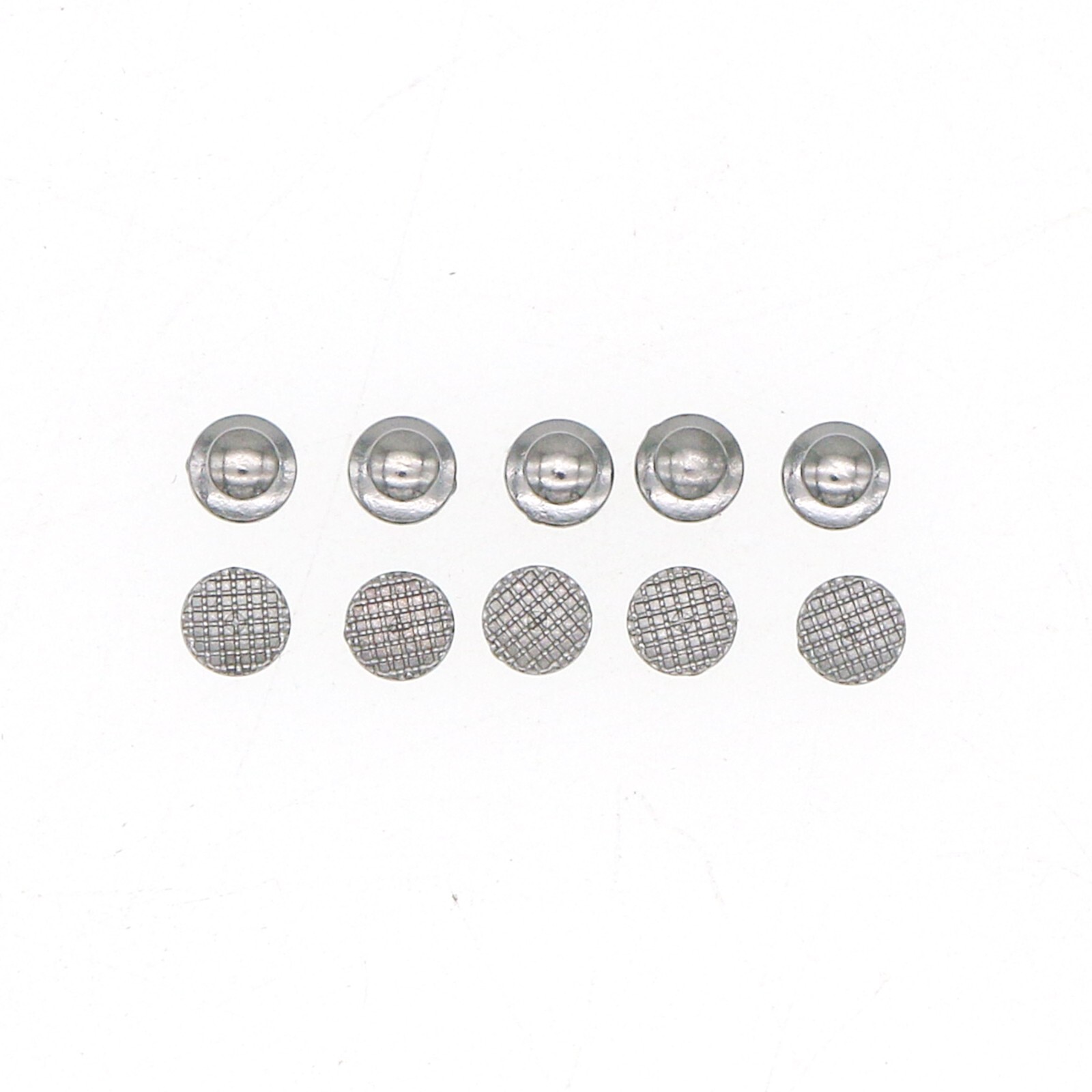 US 100Pcs Dental Ortho Lingual Buttons Ceramic/Metal Bondable Round Mesh Base