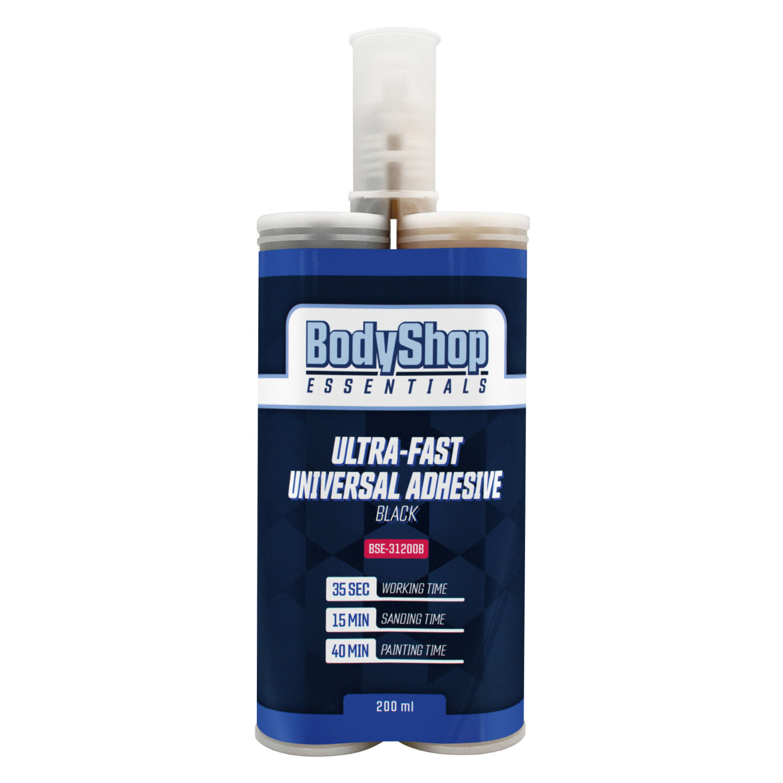 BodyShop Essentials Ultra Fast Automotive Black Plastic Repair and Adhesive
