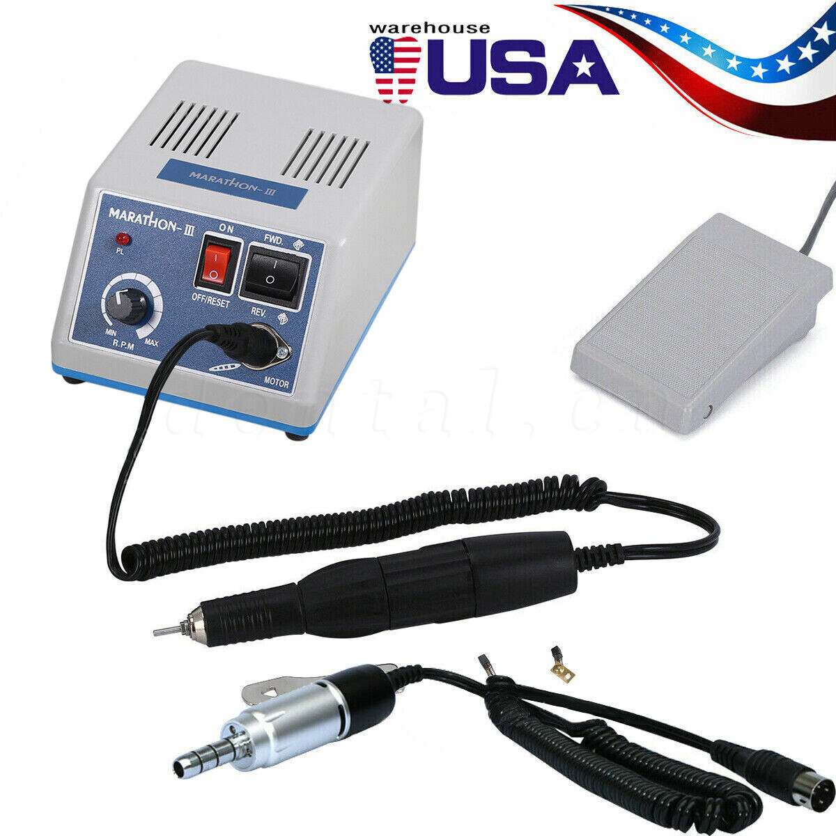 Dental Lab Marathon Electric Micromotor Polishing Unit + 35K rpm Motor Handpiece