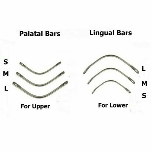 20Pcs/Bag Dental Instrument Palatal Bar/Lingual Bars Lower Upper Removable S/M/L
