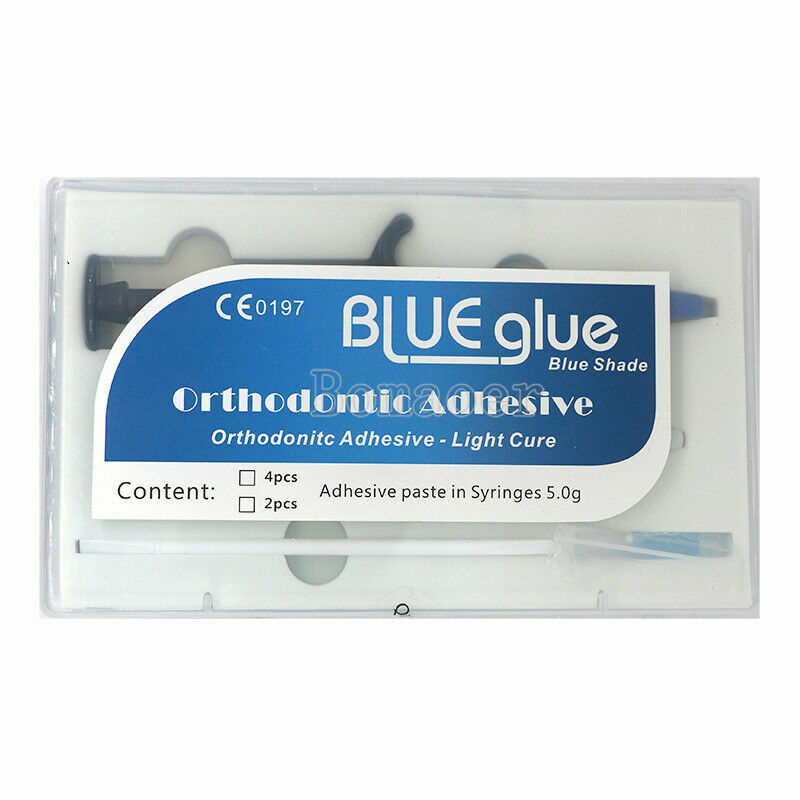 Dental Orthodontic Adhesive Curing Light Adhesive paste in syinges blue glue CE