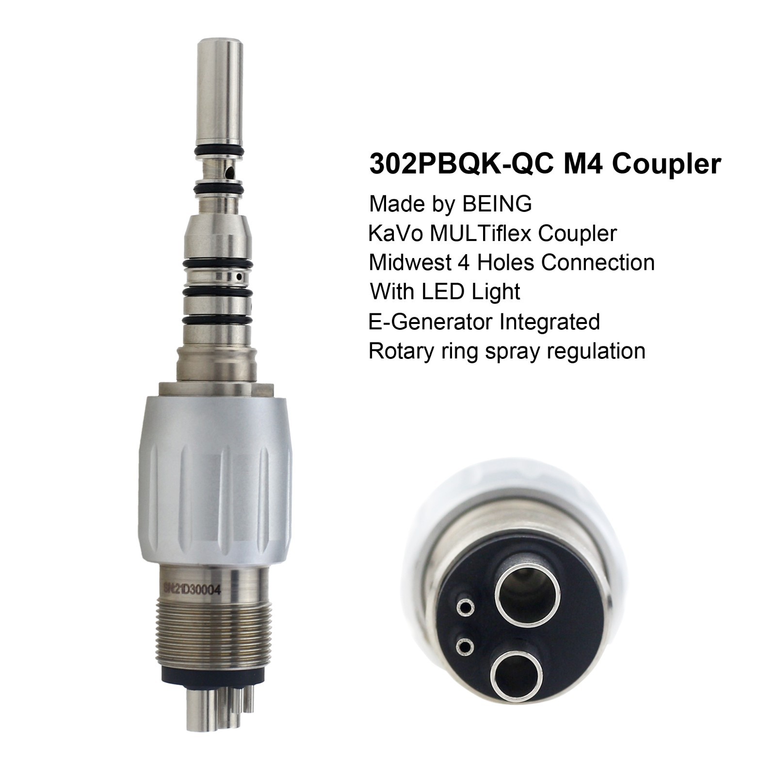 COXO Dental Fiber Optic High Speed Handpiece Fit Kavo MULTIflex NSK W H Coupler