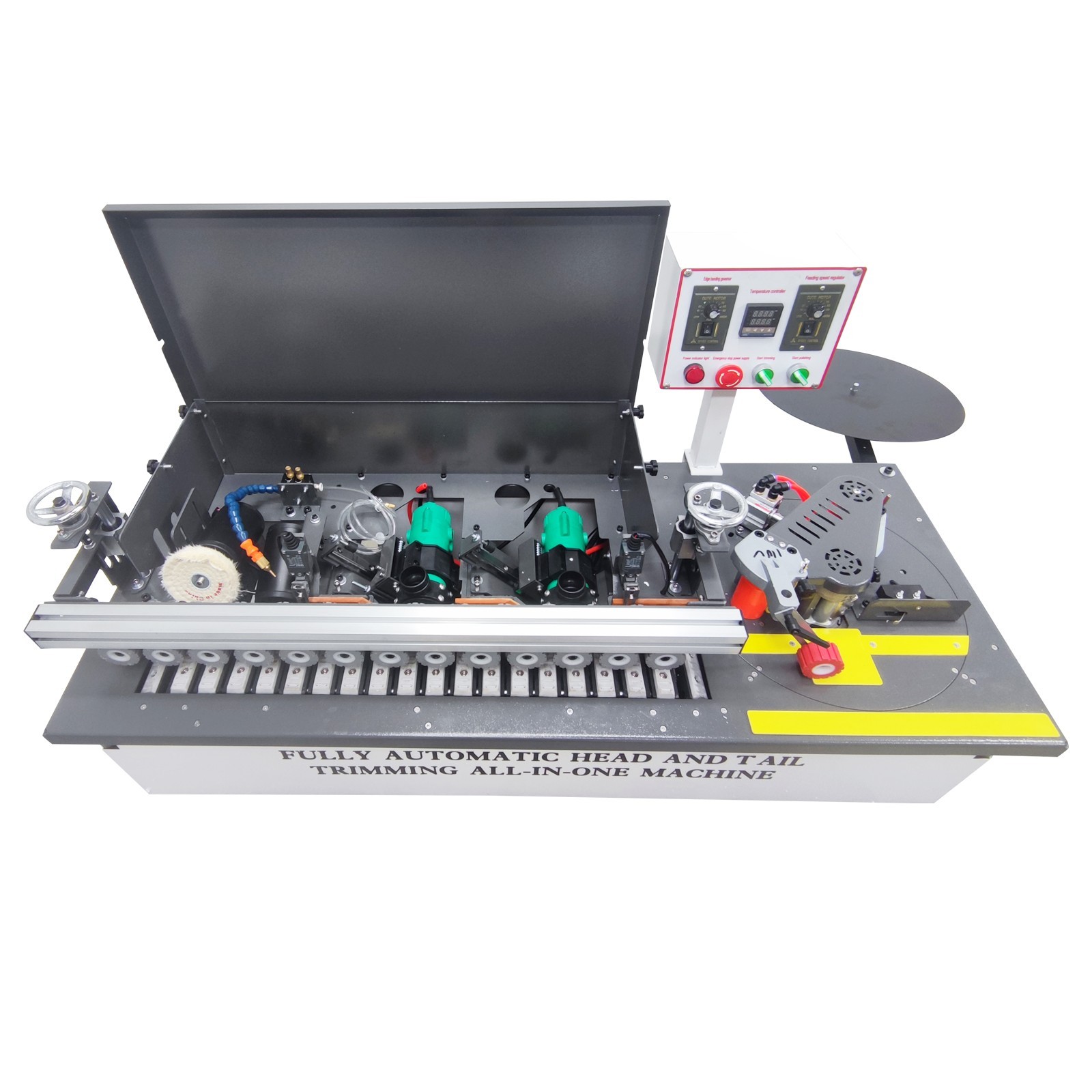 Desktop Auto Woodworking Edge Banding Machine Cleaning Glue Lines 110V 0-6m/min