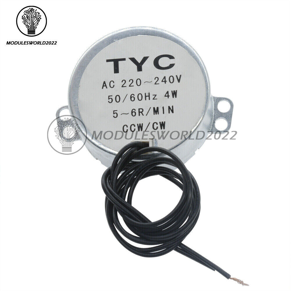 TYC-50 AC12V/110V/220V Synchronous Motor 2.5/3/5/6RPM 4W 50/60Hz For Microwave