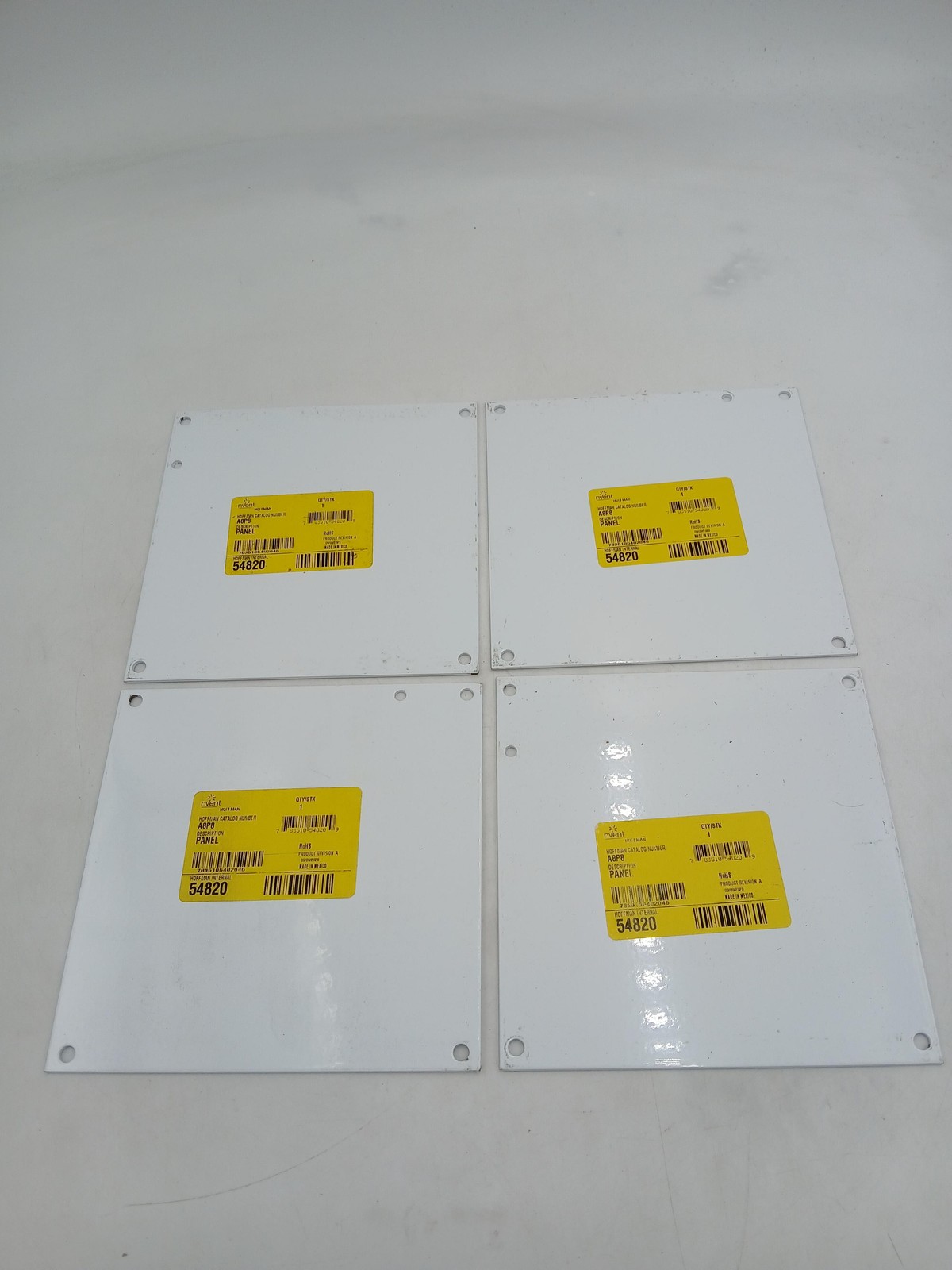 NVent Hoffman A8P8 Enclosure Mounting Panels Metal White Mexico Lot of 4