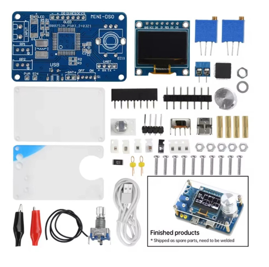 DIY Mini Digital Oscilloscope Electronic Kit STC Soldering Practice Project Kit