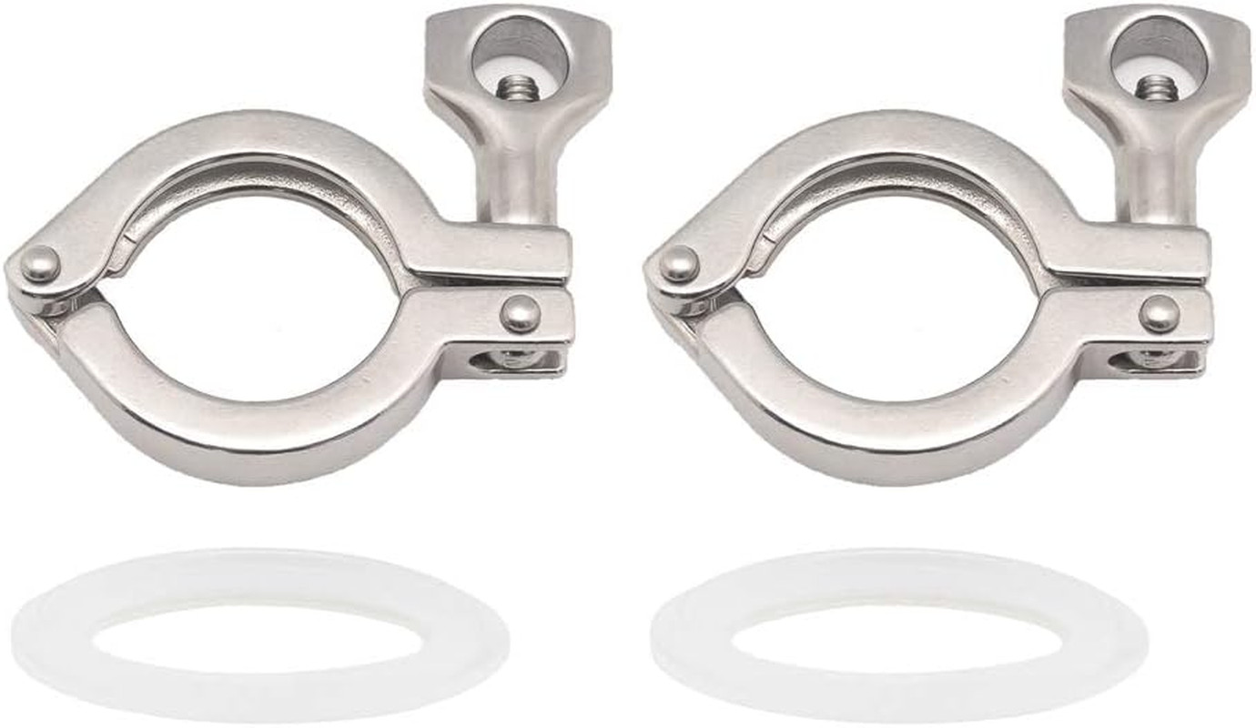 1.5″ Sanitary Tri Clamp, 304 Stainless Steel Single Pin Heavy Duty Tri