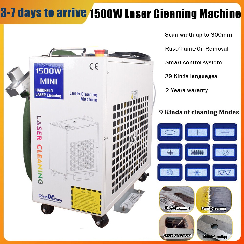 1500W Laser Rust Removal Laser Cleaning Machine Remove Oil Paint Industrie US