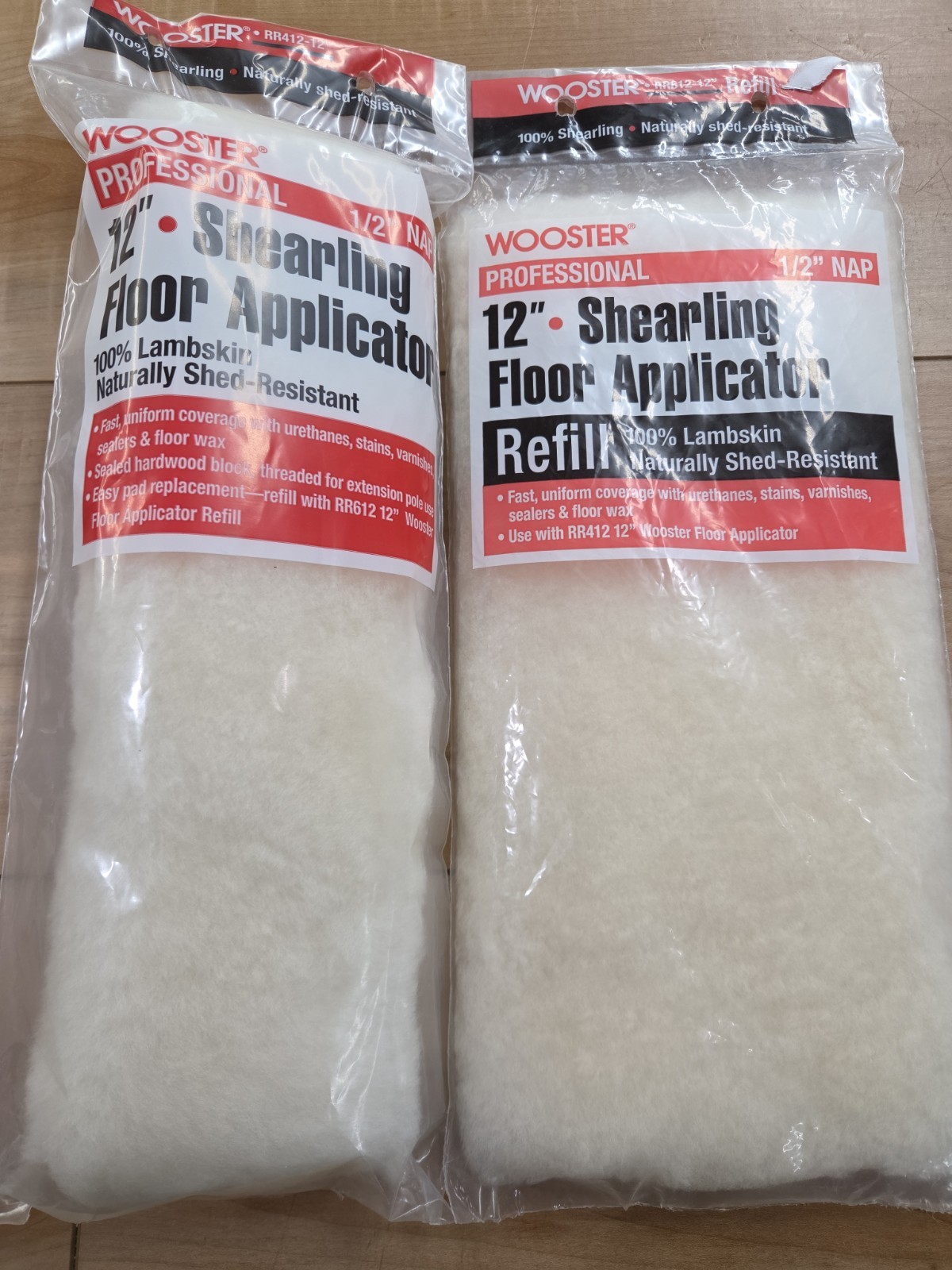 Wooster RR412-10 Shearling Floor Applicator 1/2-Inch Nap, 12-Inch + RR612 Refill