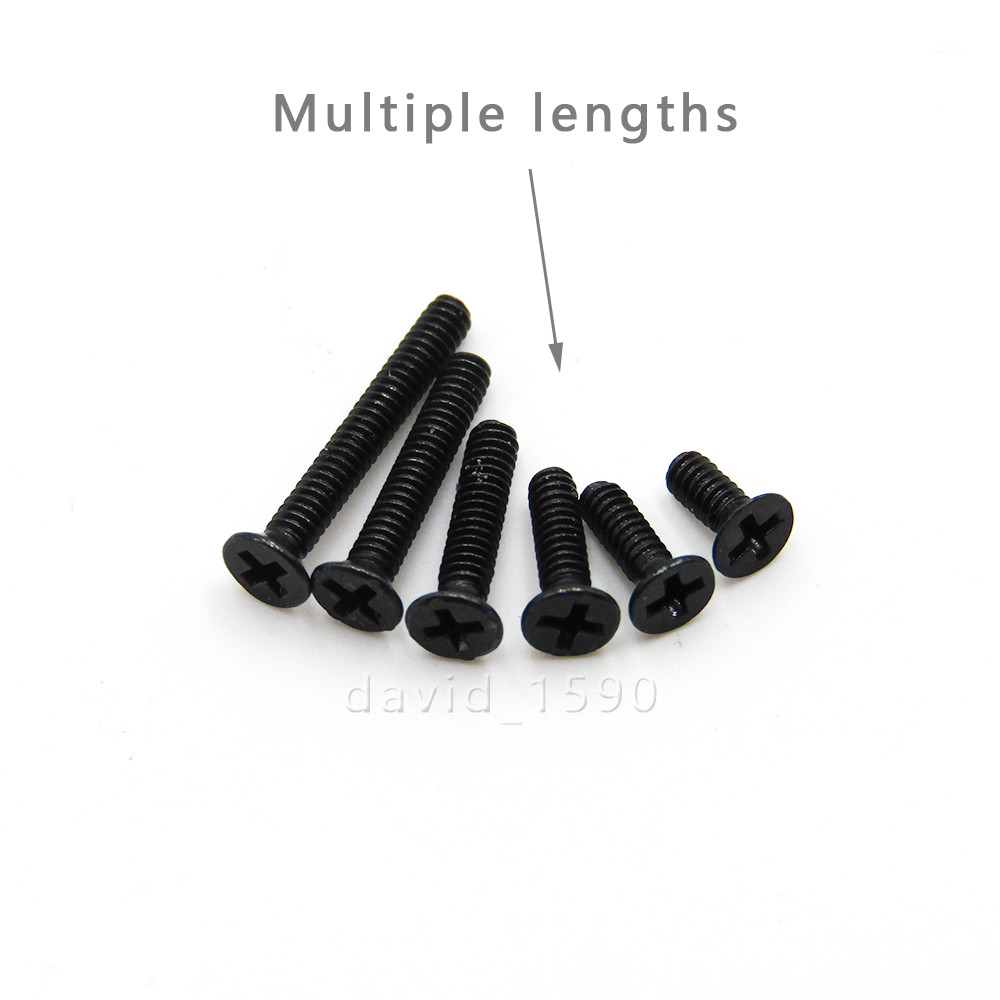 M1 M1.2 M1.4 M1.6 M1.7 M2 Black Steel Phillips Countersunk Flat Head Screw Bolt