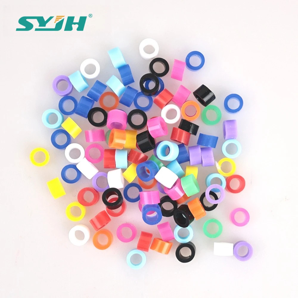100 Pcs Dental Silicone Code Rings Instrument Autoclavable 135ºC Assorted Color