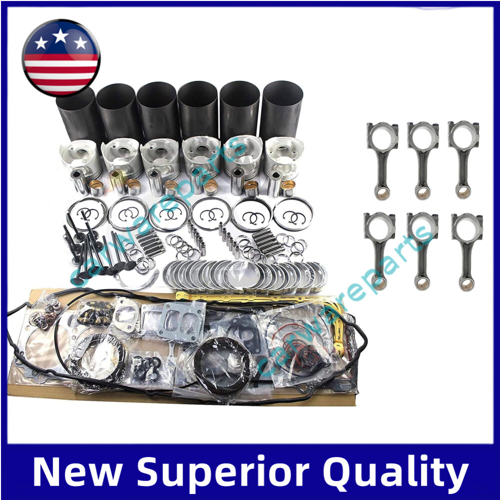 Overhaul Rebuild Kit/6PCS connecting rod compatible for Komatsu S6D105-1 Engine
