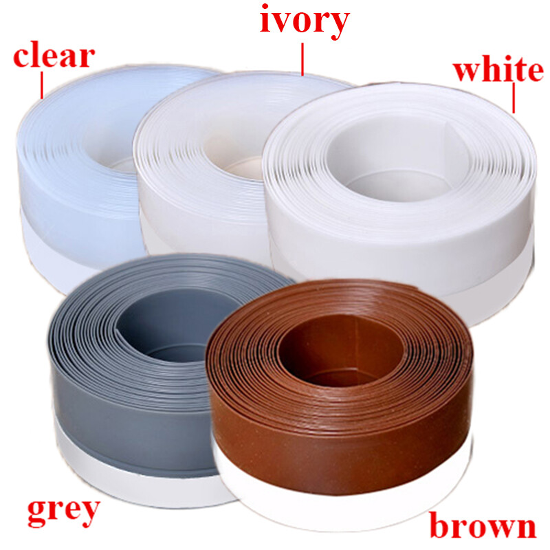 Self-adhesion Rubber Seal Strip Doors Windows Bath Shower Glass for Gap Decor