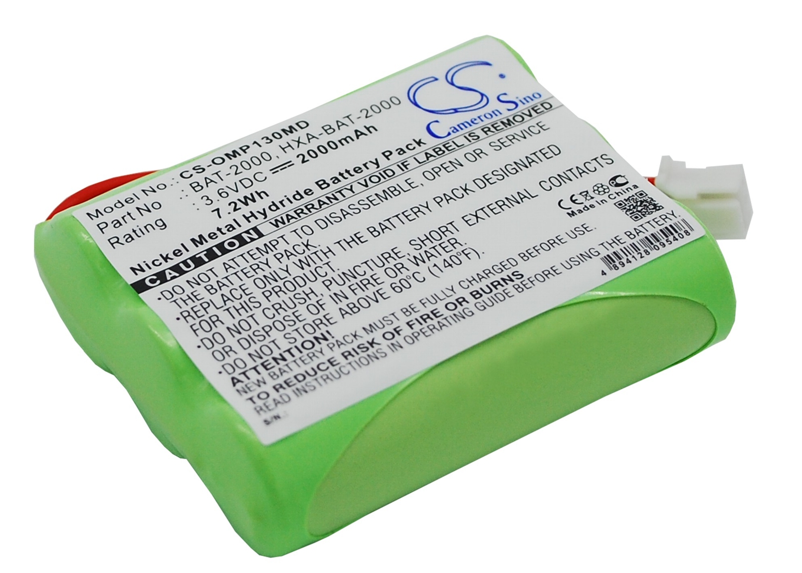 2000mAh Battery for OMRON HBP-1300,HBP-1300 blood pressure monito;PN:BAT-2000