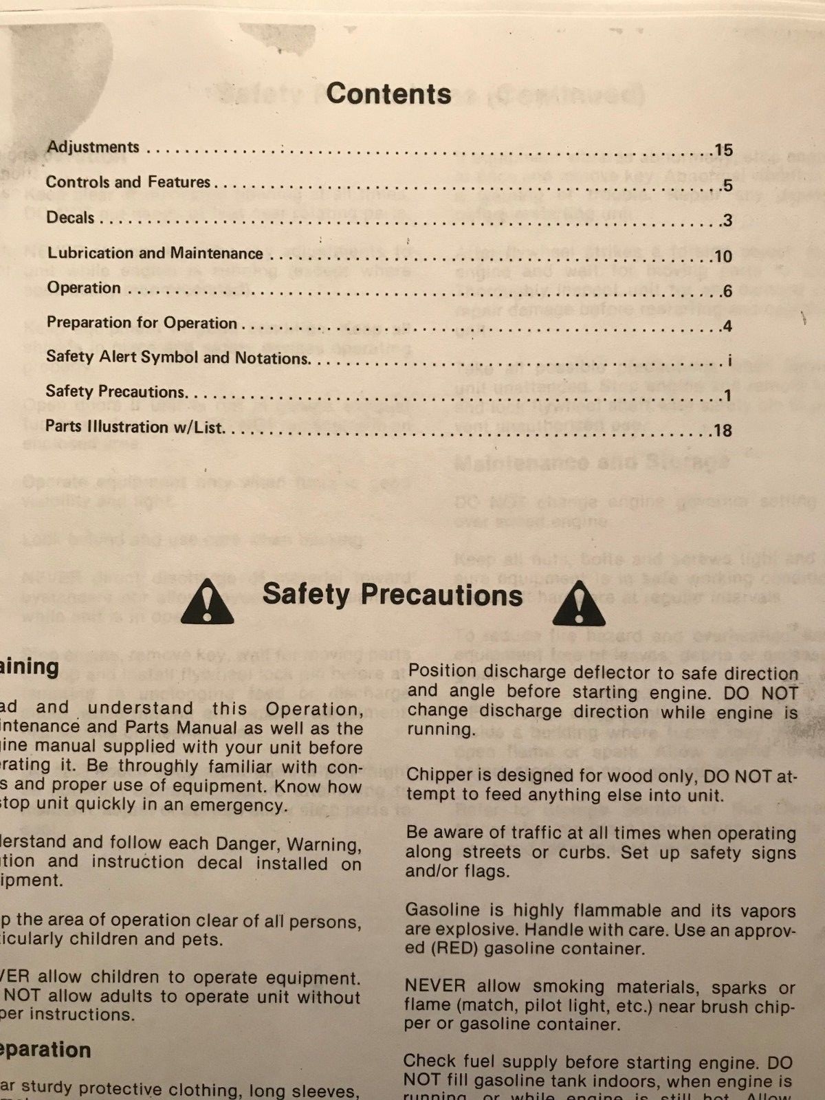 Promark Gravely 210 Brush Chipper Parts, Maintenance and Operators Manual