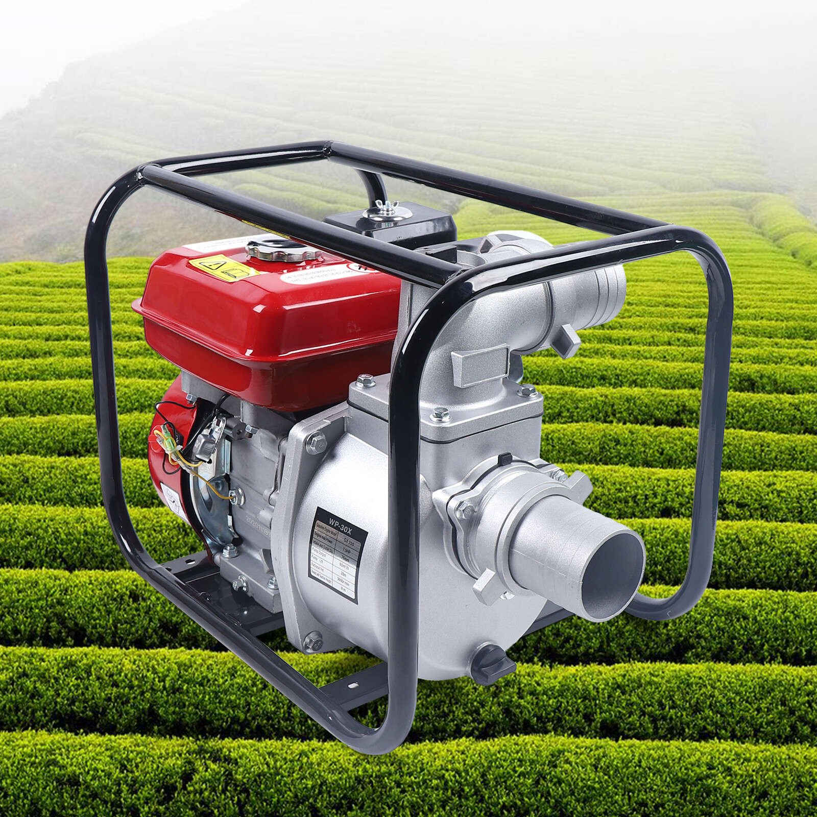 7.5HP 3 in Gasoline Semi Trash Pump Pressure Water Transfer Irrigation Drainage