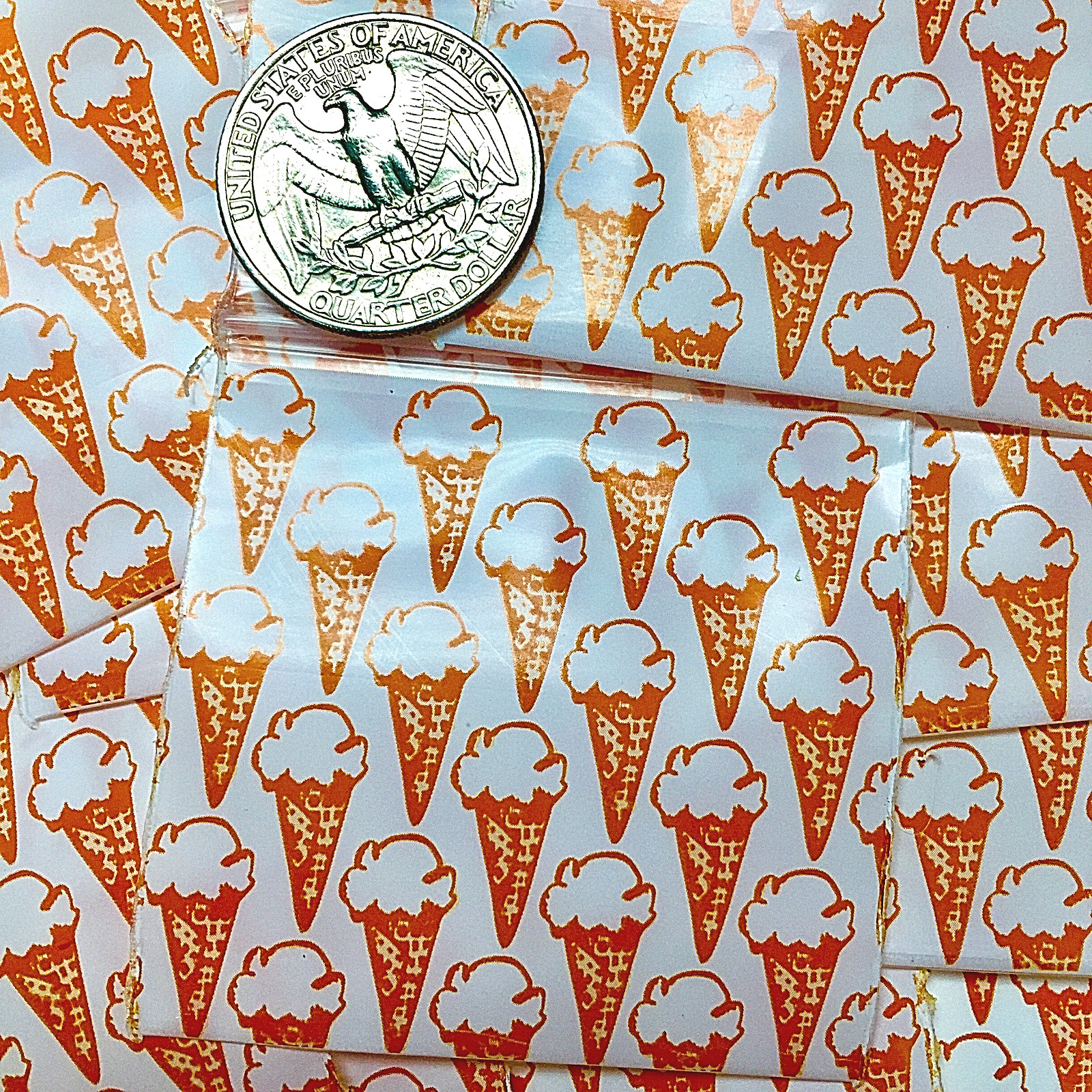 BaggiesSince1987 – 2020 Design Zip Bags 100PCS ICE CREAM 2″ X 2″, READ DETAILS