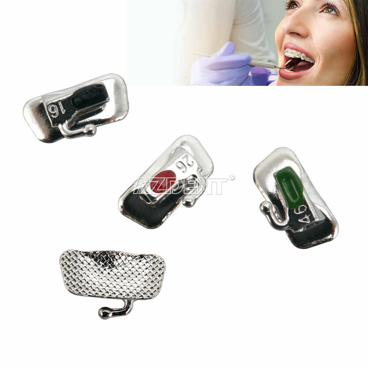 AZDENT Tubo bucal de ortodoncia dental Bondable Non-Con 1st Molar of Bracket