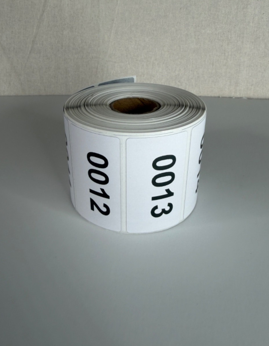 1000 Labels Consecutive Number Inventory Stickers Labels 2.25″ x 1.25″ 0001-1000