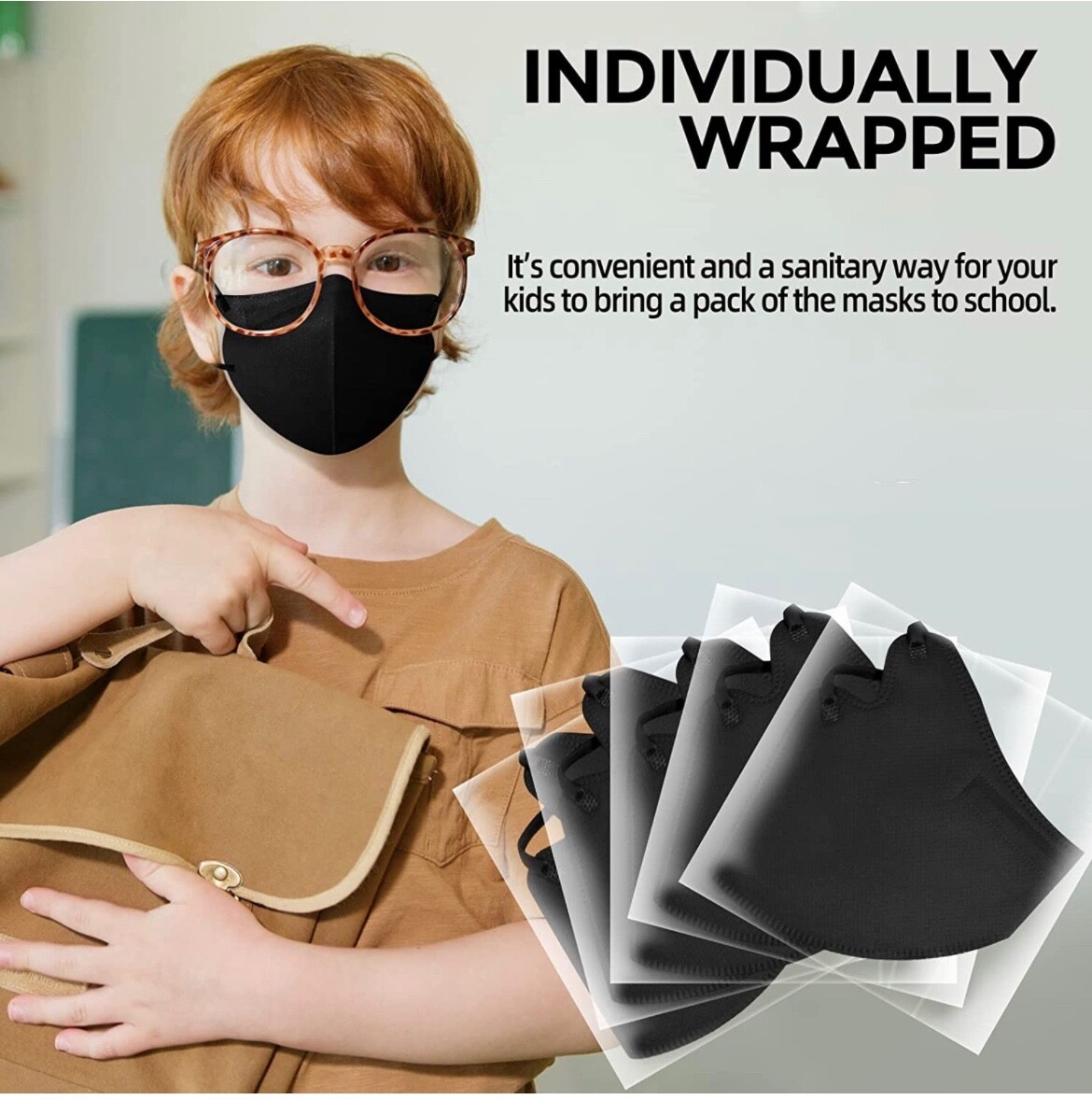 10Pcs Black KN95 Protective 5 Layer Face Mask BFE 95% Disposable Adult/Kid Masks
