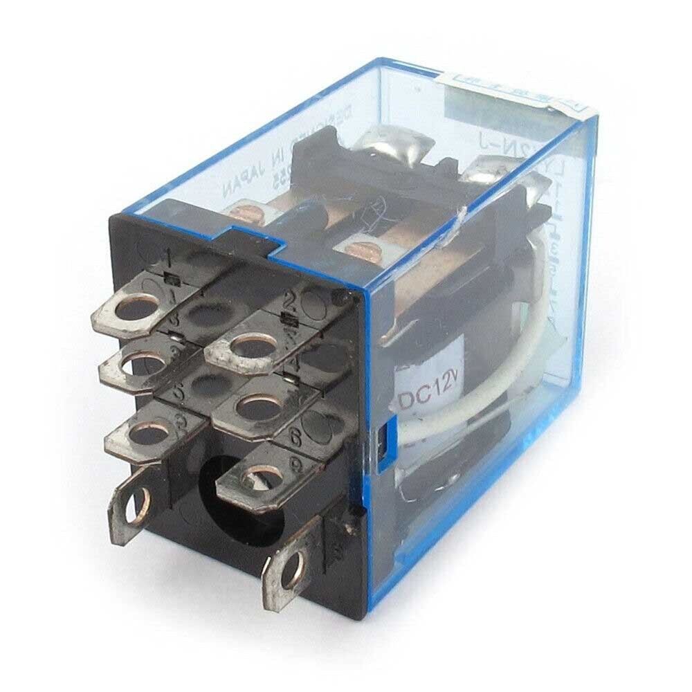 10pcs 12/24/110/220V AC/DC Coil Power Relay LY2NJ DPDT 8Pin HH62P JQX-13F w/Base