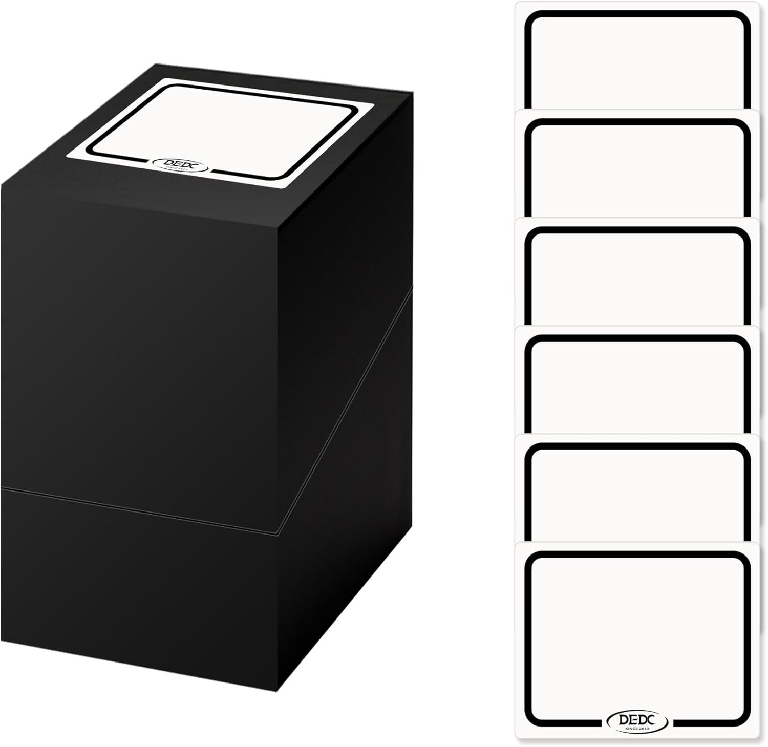 DEDC 100 Reusable Dry Erase Labels Stickers Blank White Self Adhesive Tags for M