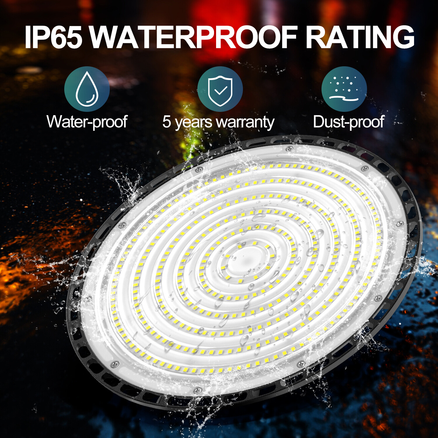 8 Pack 200W UFO Led High Bay Light Commercial Industrial Warehouse Shop Lights