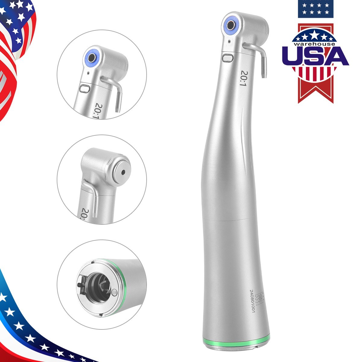 NSK Style Dental Implant Handpiece 20:1 (LED) Contra Angle Fit Implant Motor