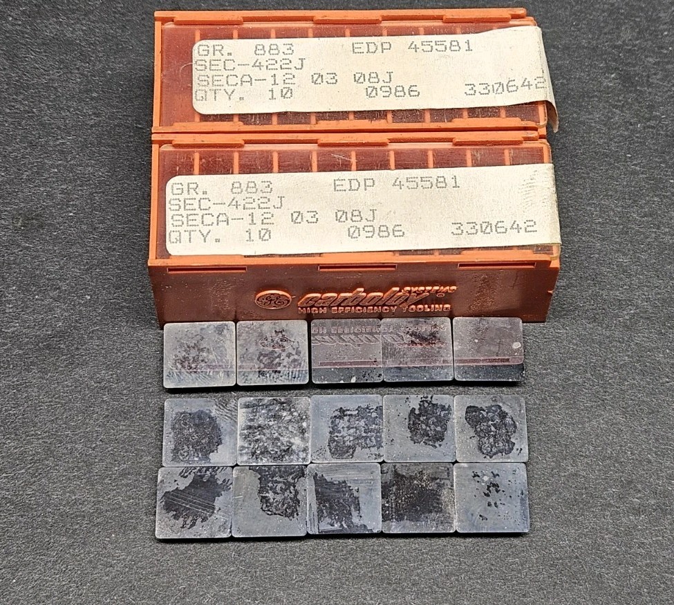 15pc Carboloy SEC-442J Carbide Inserts SECA 120308J Grade 883 Machinist