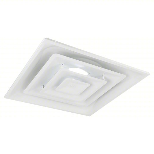 3-Cone Diffuser Ceiling 4MJV2 23 3/4 in H, 23 3/4 in W, Lay-In, 6″ Duct, Steel