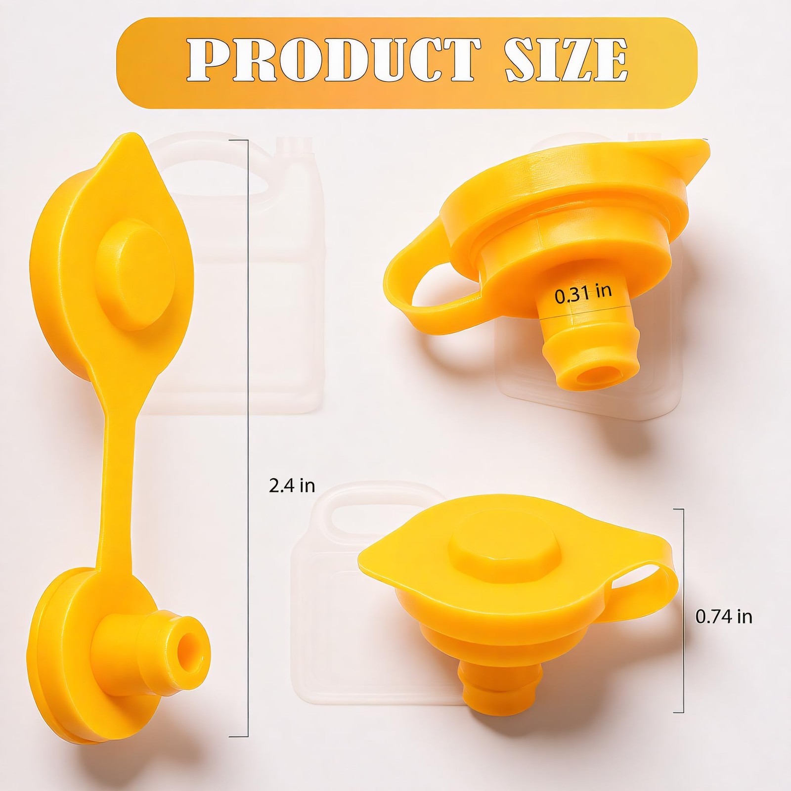 MEAJOO 5Pack Gas Can Vent Cap Kit Yellow Vent Plugs for Old Style Water & Ga…