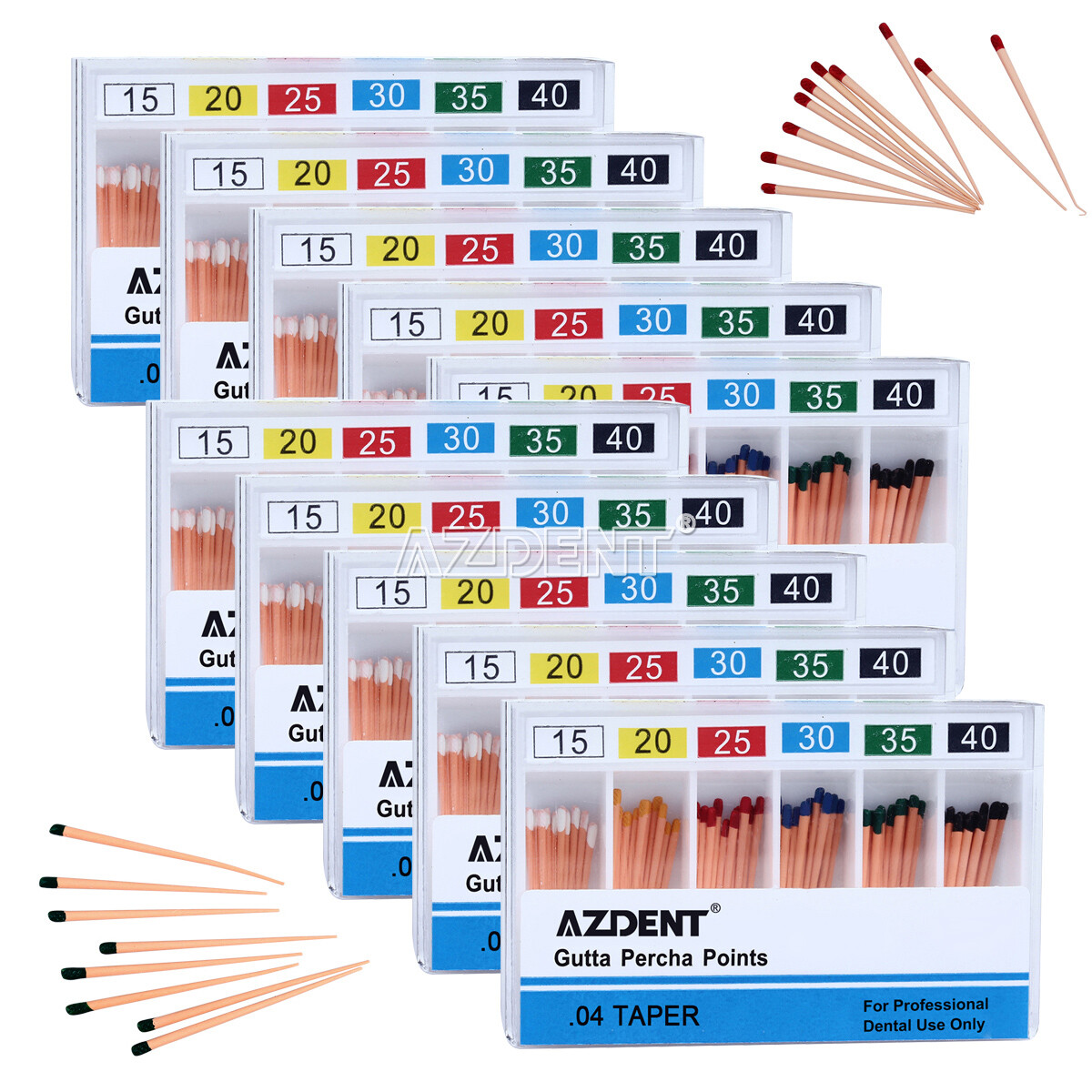 Dental Endo Gutta Percha Points Tips Root Canal ObturationGP 0.04/0.06 F1 F2 F3